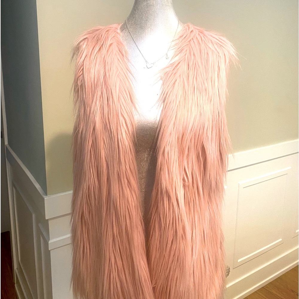 Pink Furry Vest